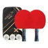 Kit 2 Raquetes Ping Pong Classica 3 Estrelas   Capa   3 Bola Cor X3 Estrelas Tipo De Cabo Fl  côncavo 