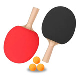 Kit 2 Raquetes Ping Pong Tênis De Mesa Kit Bolinhas Bola