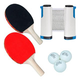 Kit 2 Raquetes Rede Ping Pong Tenis Mesa Top Premium