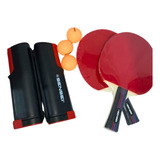 Kit 2 Raquetes Tênis De Mesa Ping Pong Profissional Rede