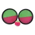 Kit 2 Raquetes Velcro   Bola Esporte Infantil Pais Filhos Cor Rosa verde