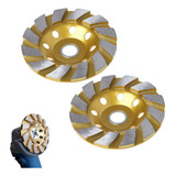 Kit 2 Rebolo Disco Desbaste Diamantado Parede Concreto Piso