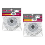 Kit 2 Refil Para Mop Noviça Twister Microfibra Branco Bettanin
