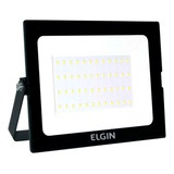 Kit 2 Refletor Holofote Projetor 50w Led Bivolt Uso Externo Carcaça Preto Luz Branco frio 110v 220v