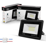 Kit 2 Refletor Lumi Led 100w Holofote Bivolt Prova Dágua Ip66 Cor Da Carcaça Preto Cor Da Luz Branco frio 110v 220v