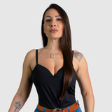 Kit 2 Regata Blusinha Suplex Bojo Decote Feminina Atacado