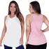 Kit 2 Regata Feminina Academia Blusa Fitness Detalhe Tela 