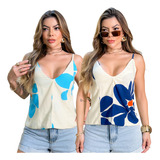 Kit 2 Regatas Florais