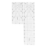 Kit 2 Régua Acrílica Patchwork Scrapbook Costura Papelaria