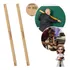 Kit 2 Régua Madeira Mdf Natural 100 Cm Com Pegador   Souza Cor Marrom