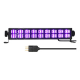 Kit 2 Ribalta Led Luz Negra Refletor Uv Neon 18 Leds 3w Djs