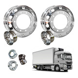 Kit 2 Rodas De Aluminio Alcoa P Caminhao Auto Brilho 22 5 X