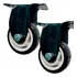 Kit 2 Rodinhas Para Moveis Pesados Fixa Rodízio Roda Grande Reforçada 3 Polegadas 75mm Preto Marca Rrj