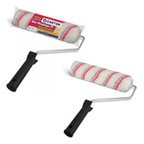 Kit 2 Rolo De Lã Baixa Para Parede 23cm C Cabo Pintura