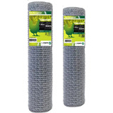 Kit 2 Rolos Tela Galvanizada Galinheiro 1 50x50 Mts Fio 23