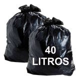 Kit 2 Saco Lixo Preto 40 L Espessura Média C 50 Unidades Cd