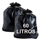 Kit 2 Sacos Lixo Preto 60l Espessura Média C 50 Unidades Cd