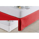 Kit 2 Saia Para Cama Box Casal Super King Cinza E Preta Cor Vermelho E Branco