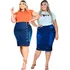 Kit 2 Saias Jeans Evangelicas Lycra Femininas Plusize