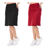 Kit 2 Saias Shorts Fitness Moda Evangélica Caminhada