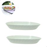 Kit 2 Saladeiras Branco Melamina Para Buffet Jogo D Travessa