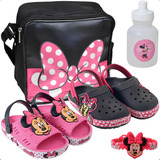Kit 2 Sandálias Babuche Infantil Com Mochila E Garrafinha