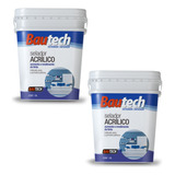 Kit 2 Selador Acrílico Fundo Para Pintura Branco 18 Acabamento Fosco Cor Branco neve