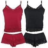 Kit 2 Short Doll Baby Doll Feminino Renda Conforto Linha Noite Sortidas P 34 36 
