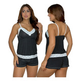 Kit 2 Short Doll Baby Doll Pijama Renda Luxo Promoção