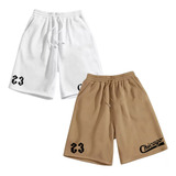 Kit 2 Short Moletom Bermuda Basquete Sport