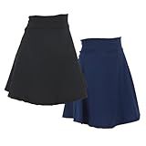 Kit 2 Short Saia Femininio Moda Evangelica Esportiva  M  Preto Marinho 