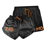 Kit 2 Short Tactel Casal Estampado Mozao Mauricinho Praia
