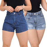 Kit 2 Shorts Feminino Jeans Premium