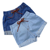 Kit 2 Shorts Jeans Infantil Feminino