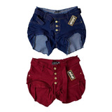 Kit 2 Shorts Jeans Plus Size Feminino Roupa Feminina