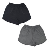 Kit 2 Shorts Malha Moletom Moda