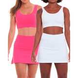 Kit 2 Shorts Saia Fitness Beach Tennis Academia Treino Snd