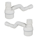 Kit 2 Sifão Copo Multiuso Sanfonado Cozinha Banheiro Tigre