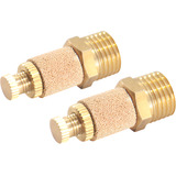 Kit 2 Silenciador Bronze Sinterizado Regulagem De Fluxo 1 4