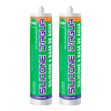 Kit 2 Silicone Cinza 450g Selante Acrílico Base De Água