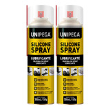 Kit 2 Silicone Spray Lubrificante 300ml Brilho Couro Esteira