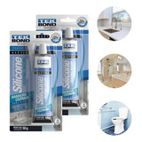 Kit 2 Silicone Vedação Banheiro Box Cozinha Pia Cuba 50g