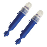 Kit 2 Sinalizadores Nautico Strobo Luz Led 3 Cores Rede Pesc
