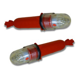Kit 2 Sinalizadores Nauticos Strobo Luz Led Vermelho Pisca
