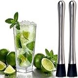 Kit 2 Socadores Macerador Caipirinha Inox