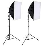 Kit 2 Soft Box Com Tripé Retrátil Luz Contínua E27 Estúdio