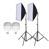 Kit 2 SoftBox 50 X 70 Com Lampadas Led Luz Continua Para Estúdio