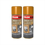 Kit 2 Spray Metallik Tinta Colorgin Varias Cores 350ml