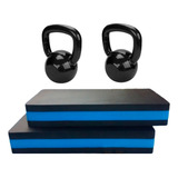 Kit 2 Step De Eva 60cm 2 Kettlebell 10kg Emborrachado