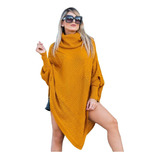 Kit 2 Suéters Tricot Poncho Inverno